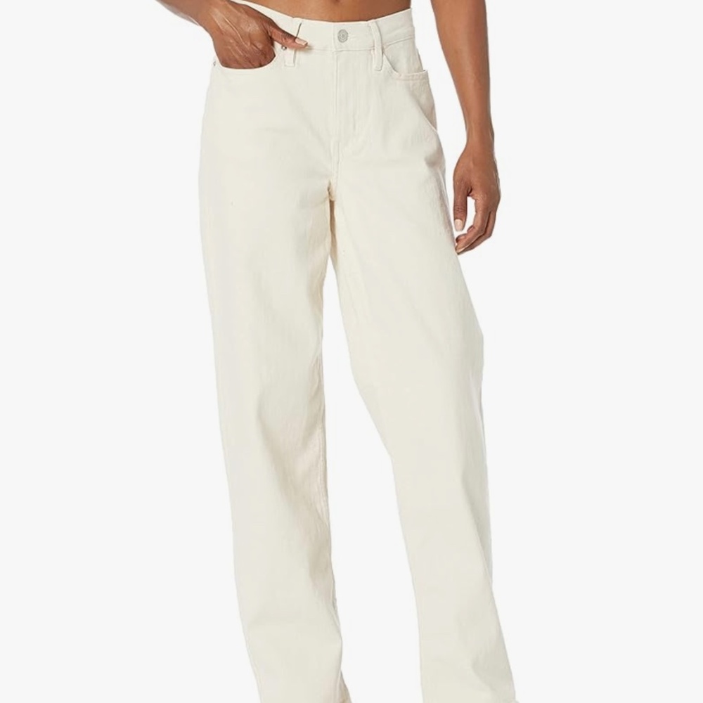 Calvin Klein Women's High Rise Straight Leg Jeans Size 31 Ecru Off White CK
